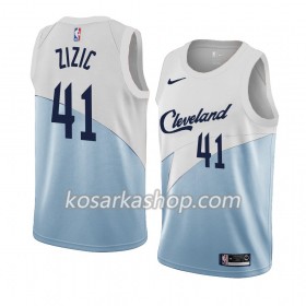 Dres Cleveland Cavaliers Ante Zizic 41 Nike 2018-19 Plava Bijela Swingman